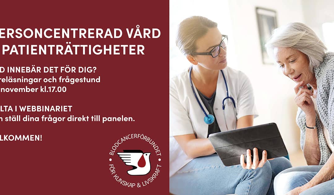 Länk till webbinarium om personcentrerad vård den 29/11
